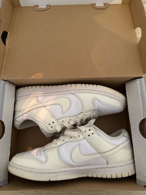 Nike Cream and White Low-Top Sneakers